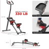 Escaladora Sunny Health con manillar, entrena piernas y glúteos, compatible con app SunnyFit gratis.