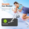 MERACH Máquina de abdominales plegable para entrenamiento en casa, ajustable, con protección de rodilla y diseño ergonómico.