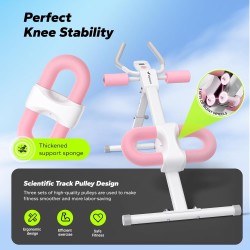 MERACH Máquina de abdominales plegable para entrenamiento en casa, ajustable, con protección de rodilla y diseño ergonómico.