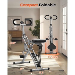 Sportsroyals máquina de sentadillas y remo para glúteos y piernas, plegable, con resistencia ajustable y capacidad de 158 kg.
