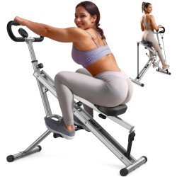 Sportsroyals máquina de sentadillas y remo para glúteos y piernas, plegable, con resistencia ajustable y capacidad de 158 kg.