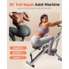 Sportsroyals máquina de sentadillas y remo para glúteos y piernas, plegable, con resistencia ajustable y capacidad de 158 kg.