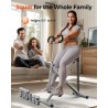 Sportsroyals máquina de sentadillas y remo para glúteos y piernas, plegable, con resistencia ajustable y capacidad de 158 kg.