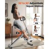 Sportsroyals máquina de sentadillas y remo para glúteos y piernas, plegable, con resistencia ajustable y capacidad de 158 kg.