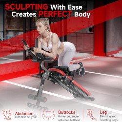 Bigzzia Máquina de abdominales | Maquina sencilla y ajustable