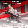 Bigzzia Máquina de abdominales | Maquina sencilla y ajustable