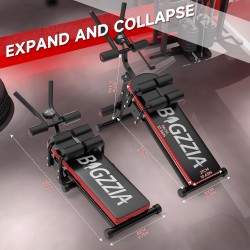 Bigzzia Máquina de abdominales | Maquina sencilla y ajustable