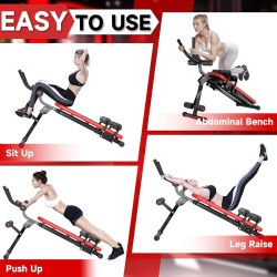 Bigzzia Máquina de abdominales | Maquina sencilla y ajustable