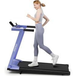 DeerRun caminadora plegable con inclinación y manijas 3.5 HP, capacidad 158 kg, para espacios pequeños, con app inteligente.