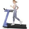 DeerRun caminadora plegable con inclinación y manijas 3.5 HP, capacidad 158 kg, para espacios pequeños, con app inteligente.