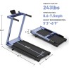 DeerRun caminadora plegable con inclinación y manijas 3.5 HP, capacidad 158 kg, para espacios pequeños, con app inteligente.