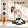 Máquina abdominal ajustable con 3 niveles de resistencia y manija auxiliar, ideal para entrenamiento en casa para todas las edad