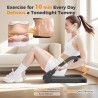 Máquina abdominal ajustable con 3 niveles de resistencia y manija auxiliar, ideal para entrenamiento en casa para todas las edad