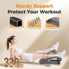 Máquina abdominal ajustable con 3 niveles de resistencia y manija auxiliar, ideal para entrenamiento en casa para todas las edad