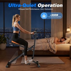 OWLSKY máquina de sentadillas y remo plegable con asiento ajustable y monitor LCD, 158 kg, ejercicio de bajo impacto en casa.