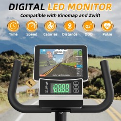 VANSWE bicicleta reclinada para adultos y seniors con resistencia magnética, sensor de pulso, Bluetooth y app para casa.