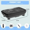 Plataforma vibratoria para ejercicio en casa, drenaje linfático, quema grasa y tonificación muscular para mujeres y hombres.