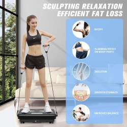 Plataforma vibratoria para ejercicio en casa, drenaje linfático, quema grasa y tonificación muscular para mujeres y hombres.