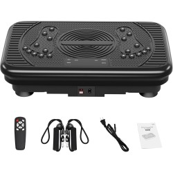 Plataforma vibratoria para ejercicio en casa, drenaje linfático, quema grasa y tonificación muscular para mujeres y hombres.