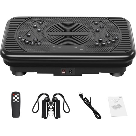 Plataforma vibratoria para ejercicio en casa, drenaje linfático, quema grasa y tonificación muscular para mujeres y hombres.
