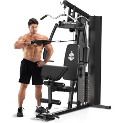 Sportsroyals gimnasio en casa con polea y pila de 154 lb, máquina de entrenamiento de fuerza para cuerpo completo.