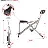 Sunny Row-N-Ride: máquina de sentadillas plegable con resistencia ajustable para brazos, glúteos y piernas en casa.