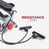 Mini stepper Sunny para ejercicio en casa, cardio de cuerpo completo con bandas de resistencia y app SunnyFit opcional.