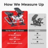 Mini stepper Sunny para ejercicio en casa, cardio de cuerpo completo con bandas de resistencia y app SunnyFit opcional.