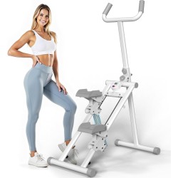 Stepper plegable YYJO para casa con manillar y resistencia ajustable, ideal para cardio y entrenamiento de escalera.