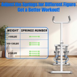 Stepper plegable YYJO para casa con manillar y resistencia ajustable, ideal para cardio y entrenamiento de escalera.