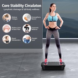 Plataforma vibratoria para drenaje linfático, tonificación y pérdida de peso, 150 kg de capacidad, ideal para cuerpo completo.