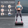 Plataforma vibratoria para drenaje linfático, tonificación y pérdida de peso, 150 kg de capacidad, ideal para cuerpo completo.