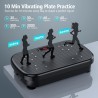Plataforma vibratoria para drenaje linfático, tonificación y pérdida de peso, 150 kg de capacidad, ideal para cuerpo completo.