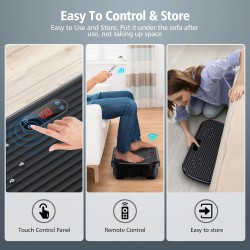 Plataforma vibratoria para drenaje linfático, tonificación y pérdida de peso, 150 kg de capacidad, ideal para cuerpo completo.