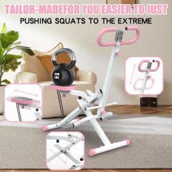 Máquina de sentadillas plegable para glúteos, piernas, abdomen y espalda, ideal para entrenamiento completo en casa.