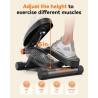 Niceday mini stepper con bandas de resistencia y monitor LCD, 136 kg de capacidad, entrenamiento en casa paso a paso.