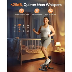Niceday mini stepper con bandas de resistencia y monitor LCD, 136 kg de capacidad, entrenamiento en casa paso a paso.