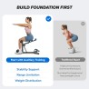 MERACH máquina de sentadillas profundas ajustable para glúteos, piernas y core, ideal para entrenamiento en casa.