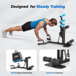 MERACH máquina de sentadillas profundas ajustable para glúteos, piernas y core, ideal para entrenamiento en casa.