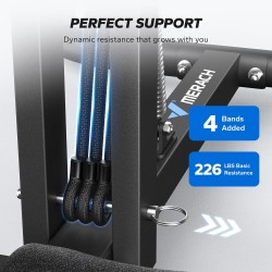MERACH máquina de sentadillas profundas ajustable para glúteos, piernas y core, ideal para entrenamiento en casa.