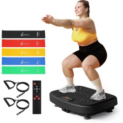 SoftGym plataforma vibratoria para drenaje linfático y tonificación, 204 kg de capacidad, ideal para entrenamiento corporal tota