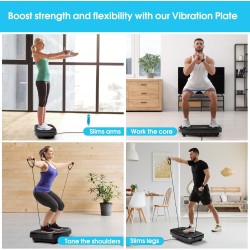 SoftGym plataforma vibratoria para drenaje linfático y tonificación, 204 kg de capacidad, ideal para entrenamiento corporal tota