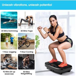 SoftGym plataforma vibratoria para drenaje linfático y tonificación, 204 kg de capacidad, ideal para entrenamiento corporal tota