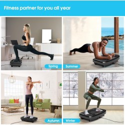 SoftGym plataforma vibratoria para drenaje linfático y tonificación, 204 kg de capacidad, ideal para entrenamiento corporal tota