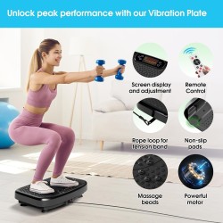 SoftGym plataforma vibratoria para drenaje linfático y tonificación, 204 kg de capacidad, ideal para entrenamiento corporal tota