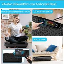 SoftGym plataforma vibratoria para drenaje linfático y tonificación, 204 kg de capacidad, ideal para entrenamiento corporal tota