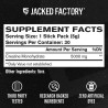 Paquetes de monohidrato de creatina Jacked Factory  suplemento diario creatina 0.18 onzas unisex apto para veganos 30 porciones