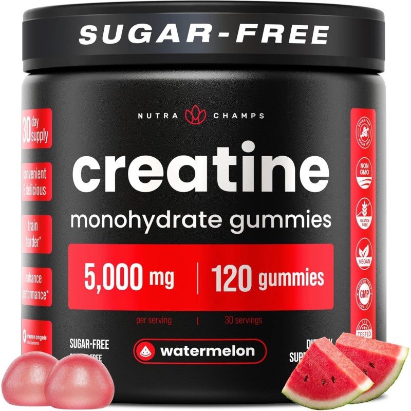 NutraChamps gomitas de creatina sin azúcar, 120 uds, apoya músculo, recuperación y rendimiento en hombres y mujeres. NutraChamps gomitas de creatina sin azúcar, 120 uds, apoya músculo, recuperación y rendimiento en hombres y mujeres.