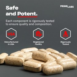 Potenciador de testosterona natural para hombres Prime Labs Prime Test Rendimiento y fuerza, 60 cápsulas
