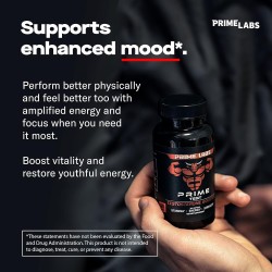 Potenciador de testosterona natural para hombres Prime Labs Prime Test Rendimiento y fuerza, 60 cápsulas